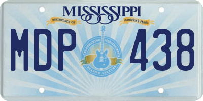 MS license plate MDP438