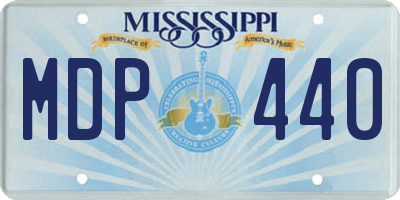 MS license plate MDP440