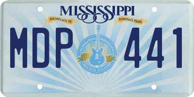 MS license plate MDP441