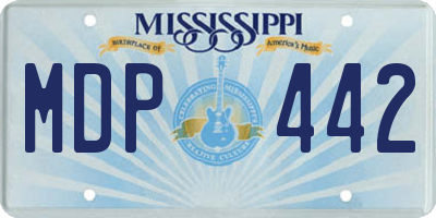 MS license plate MDP442