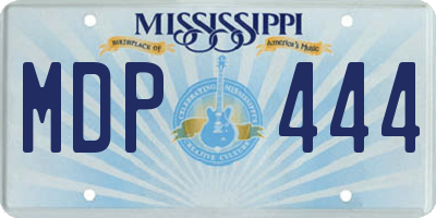 MS license plate MDP444