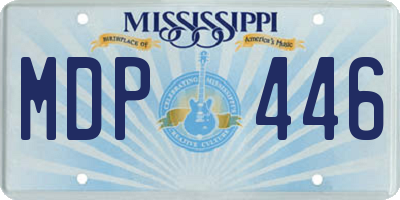 MS license plate MDP446