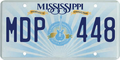 MS license plate MDP448