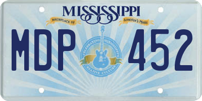 MS license plate MDP452