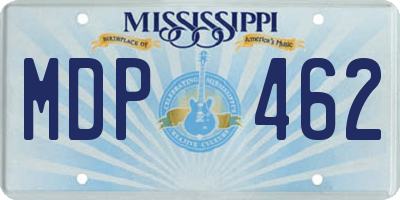 MS license plate MDP462