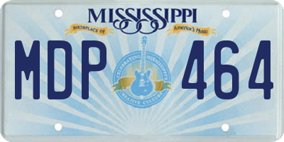 MS license plate MDP464