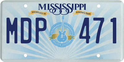 MS license plate MDP471