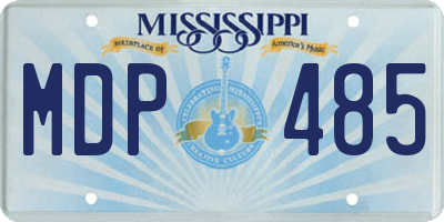 MS license plate MDP485