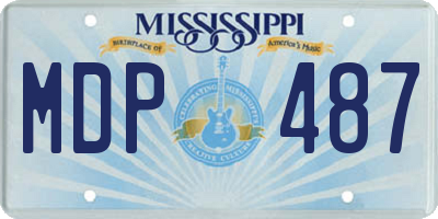 MS license plate MDP487