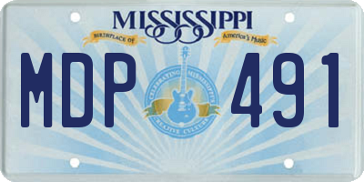 MS license plate MDP491