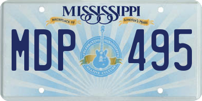 MS license plate MDP495