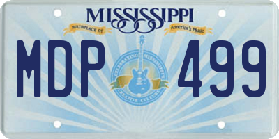 MS license plate MDP499