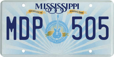 MS license plate MDP505