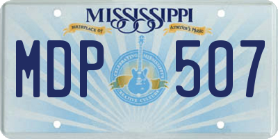 MS license plate MDP507