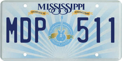 MS license plate MDP511