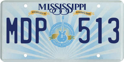 MS license plate MDP513