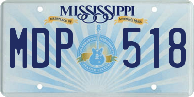 MS license plate MDP518