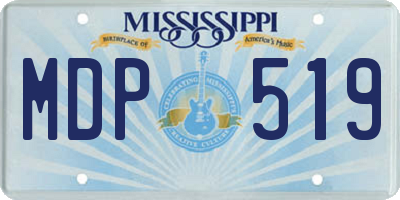 MS license plate MDP519