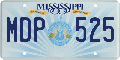 MS license plate MDP525