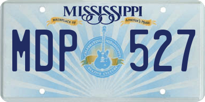 MS license plate MDP527