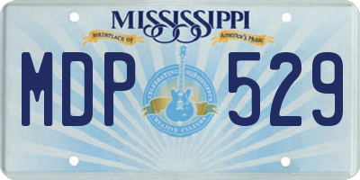 MS license plate MDP529