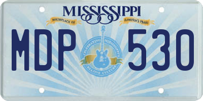 MS license plate MDP530