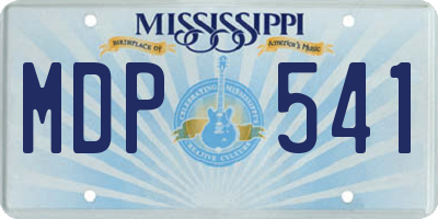 MS license plate MDP541
