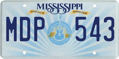 MS license plate MDP543