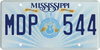 MS license plate MDP544