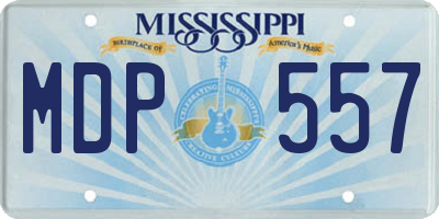 MS license plate MDP557