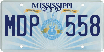 MS license plate MDP558