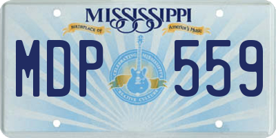 MS license plate MDP559