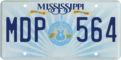 MS license plate MDP564