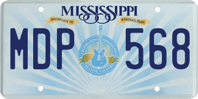 MS license plate MDP568
