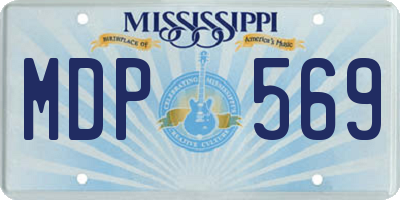 MS license plate MDP569