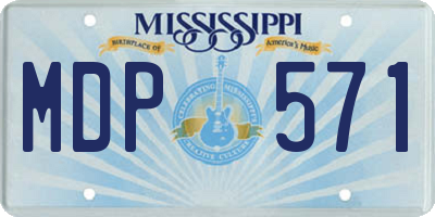MS license plate MDP571