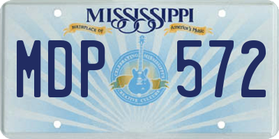MS license plate MDP572