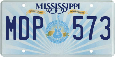 MS license plate MDP573