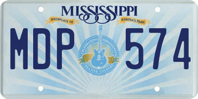 MS license plate MDP574