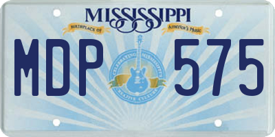 MS license plate MDP575