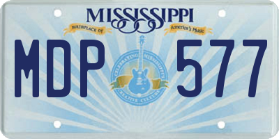MS license plate MDP577