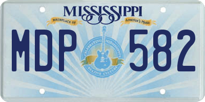 MS license plate MDP582