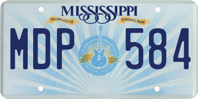 MS license plate MDP584