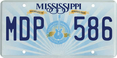 MS license plate MDP586