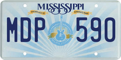 MS license plate MDP590