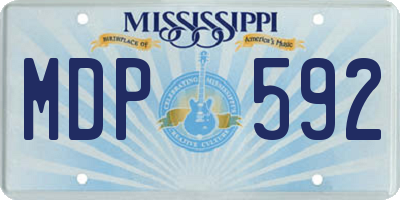 MS license plate MDP592