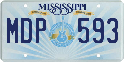 MS license plate MDP593