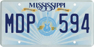 MS license plate MDP594