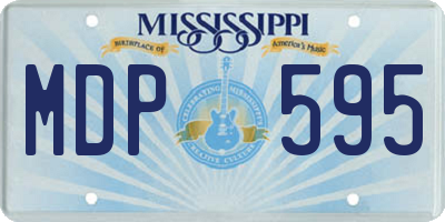 MS license plate MDP595