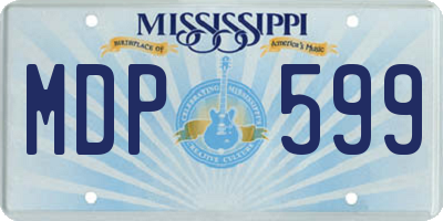 MS license plate MDP599